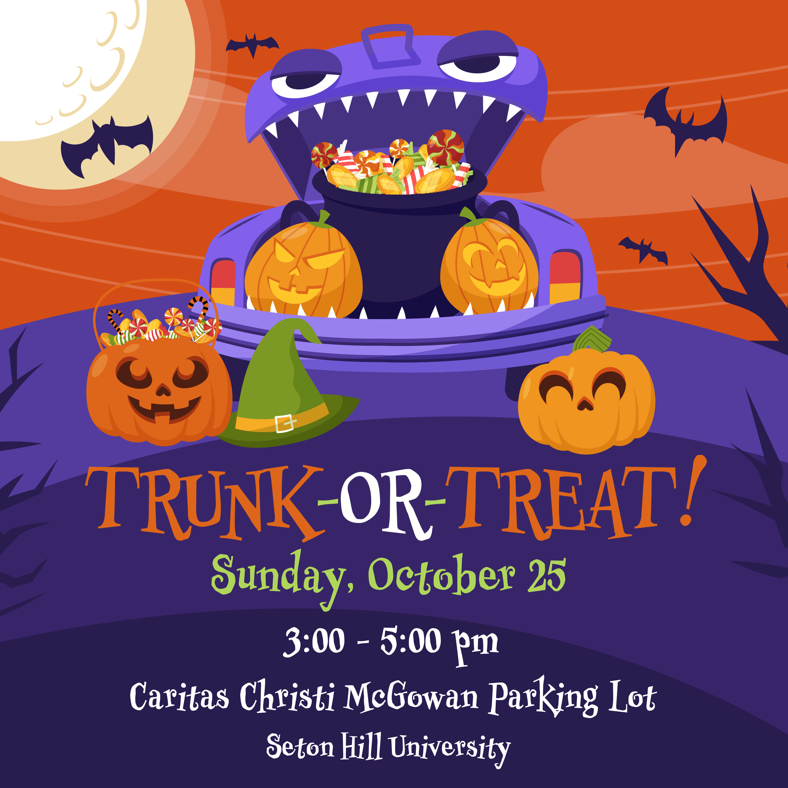 Trunk or Treat at Seton Hill University is on Sunday, October 25. Registration is open online now.