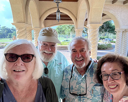 Peggy Marcinizyn Fischbeck husband, Jeff, and Torrey and Kathi Pandak Glass