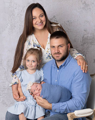Gina and Alexander Greguric with their family