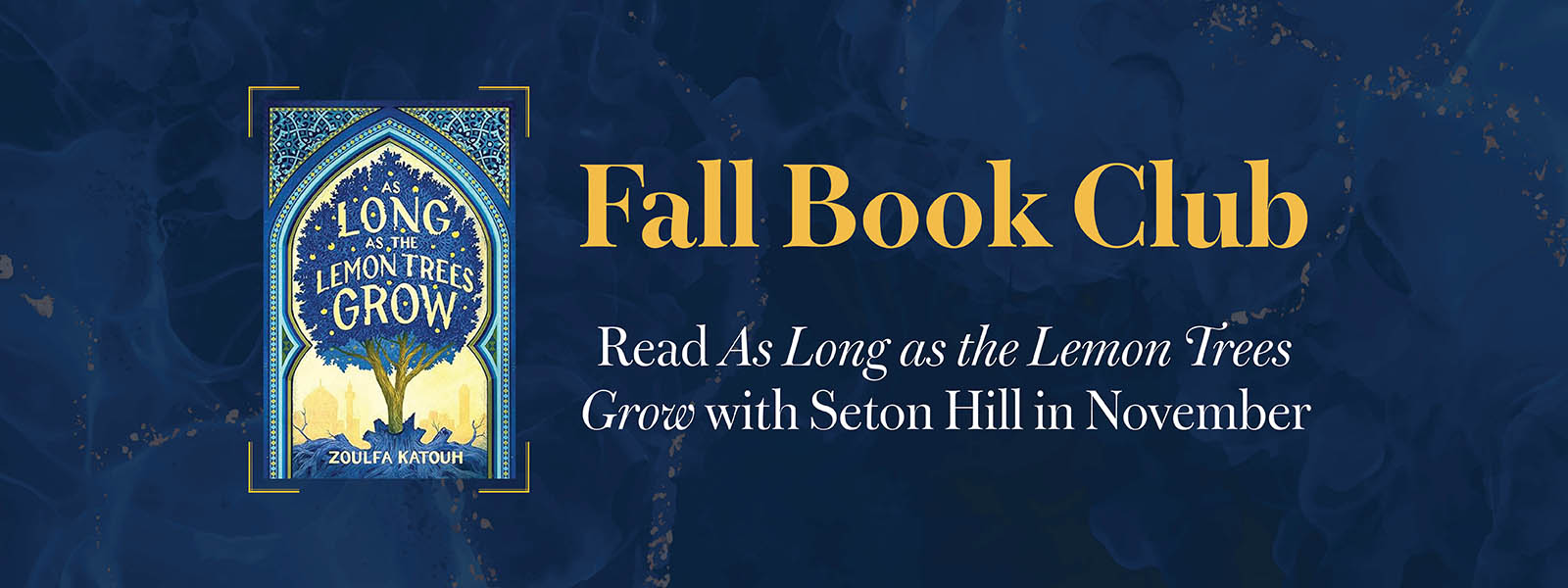 fall book club read as long as the lemon trees grow with seton hill this november