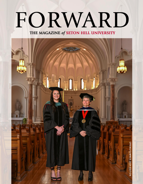 the cover of the spring/summer issue of Seton Hill's Forward Magazine