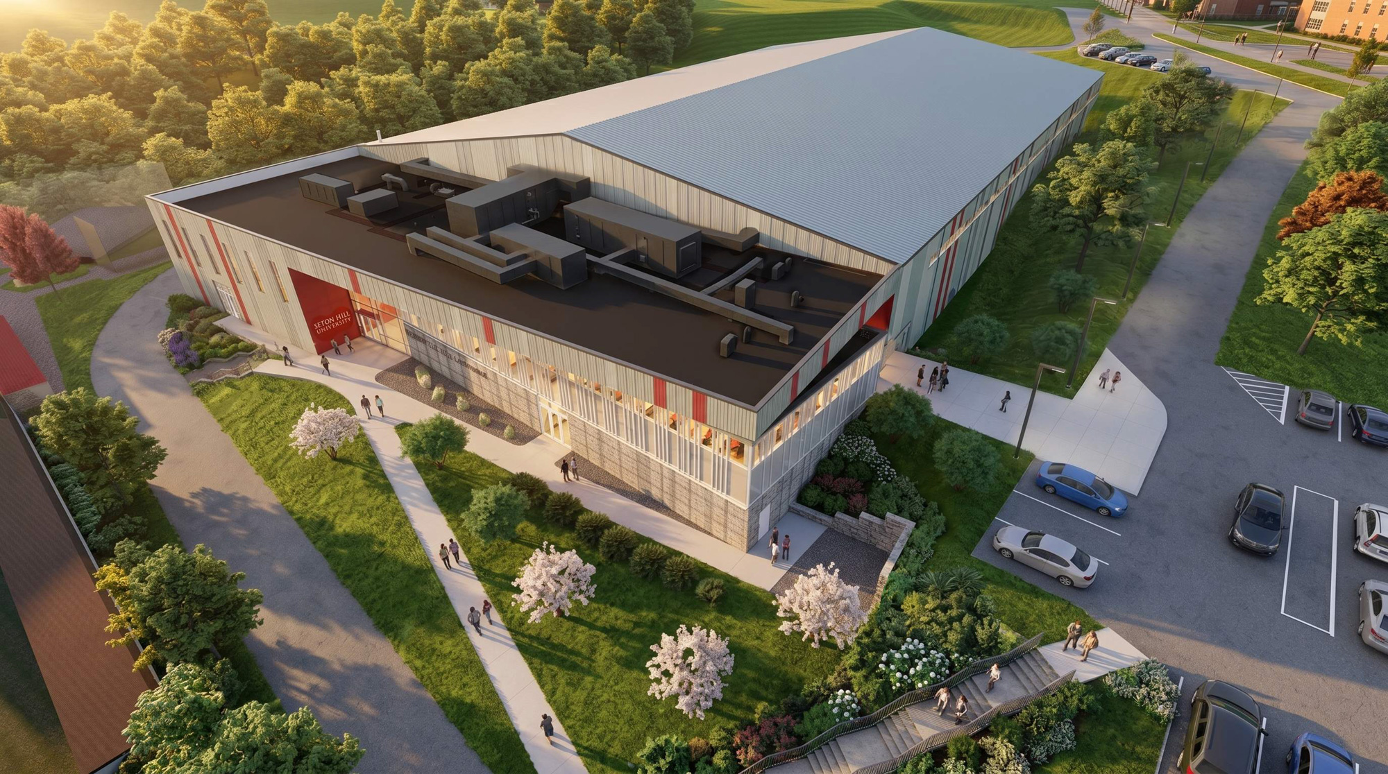 New Athletics Field House - Aerial Rendering