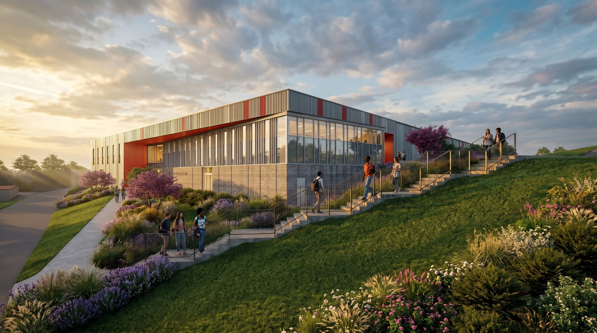 New Athletics Field House - Front Rendering